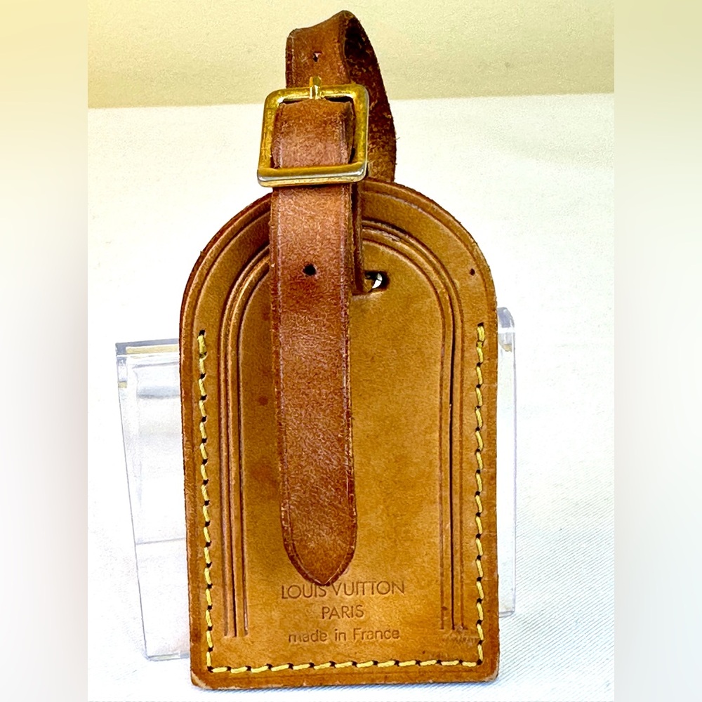 Louis Vuitton Vachetta leather Luggage Tag Made in France